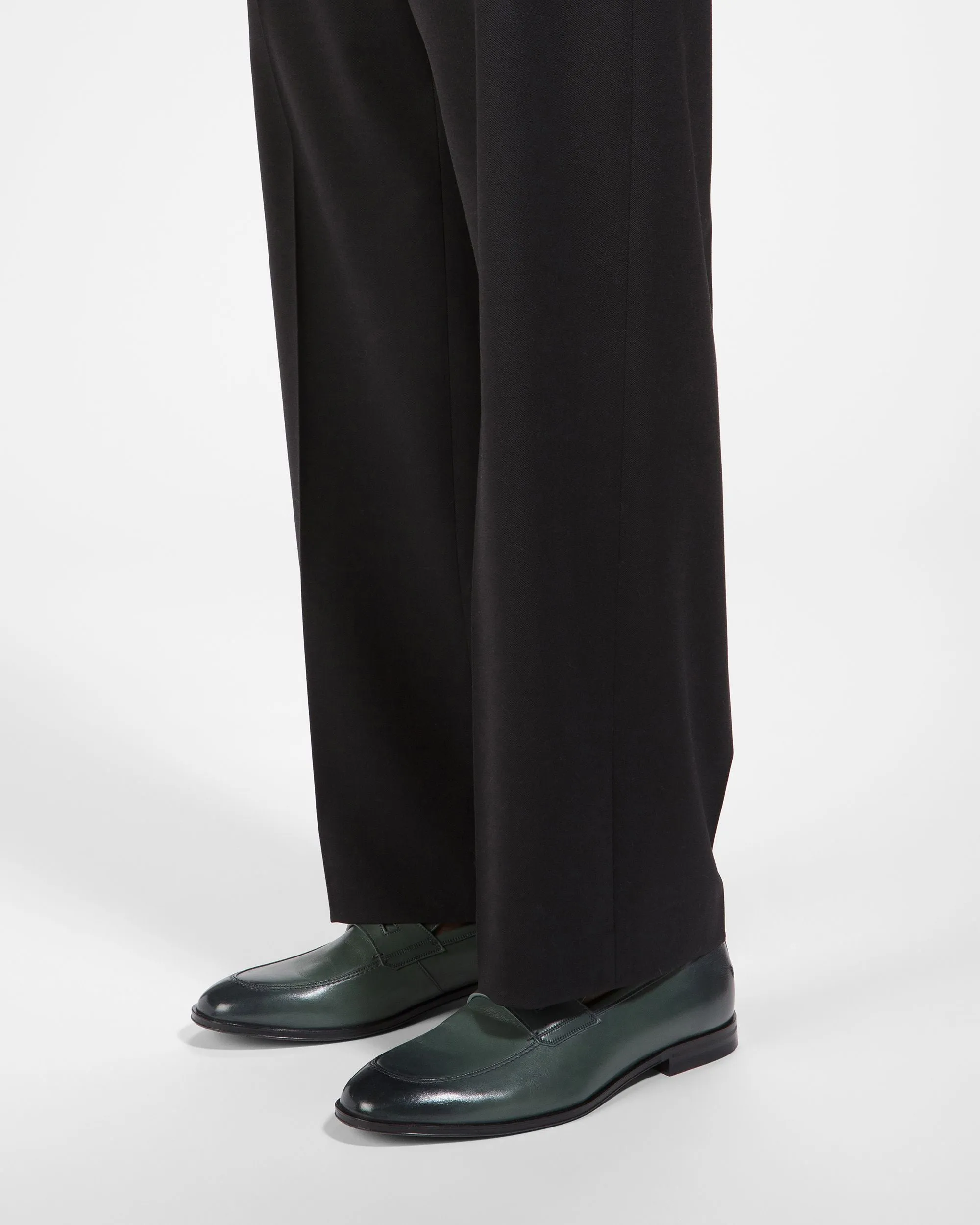 Webb Leather Loafers In Sage