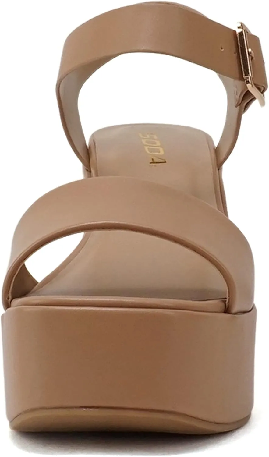 Women Open Toe Ankle Strap Platform Chunky Block High Heeled Sandal
