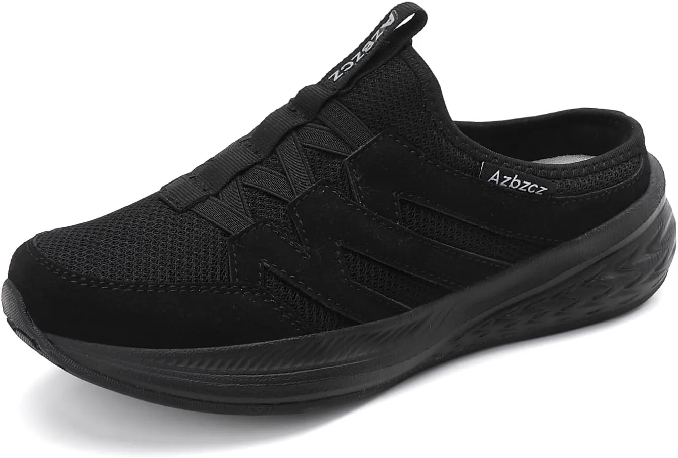 Women Slip On Mule Shoes Lightweight Closed Toe Arch Support Non Slip Rubber Sole