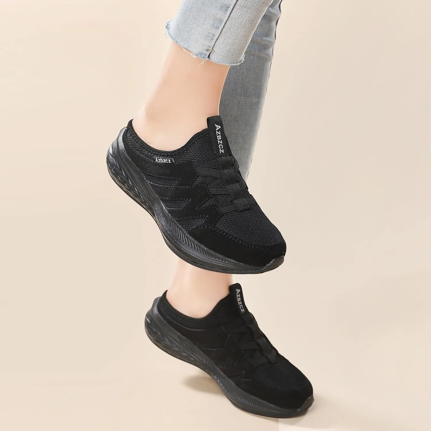 Women Slip On Mule Shoes Lightweight Closed Toe Arch Support Non Slip Rubber Sole