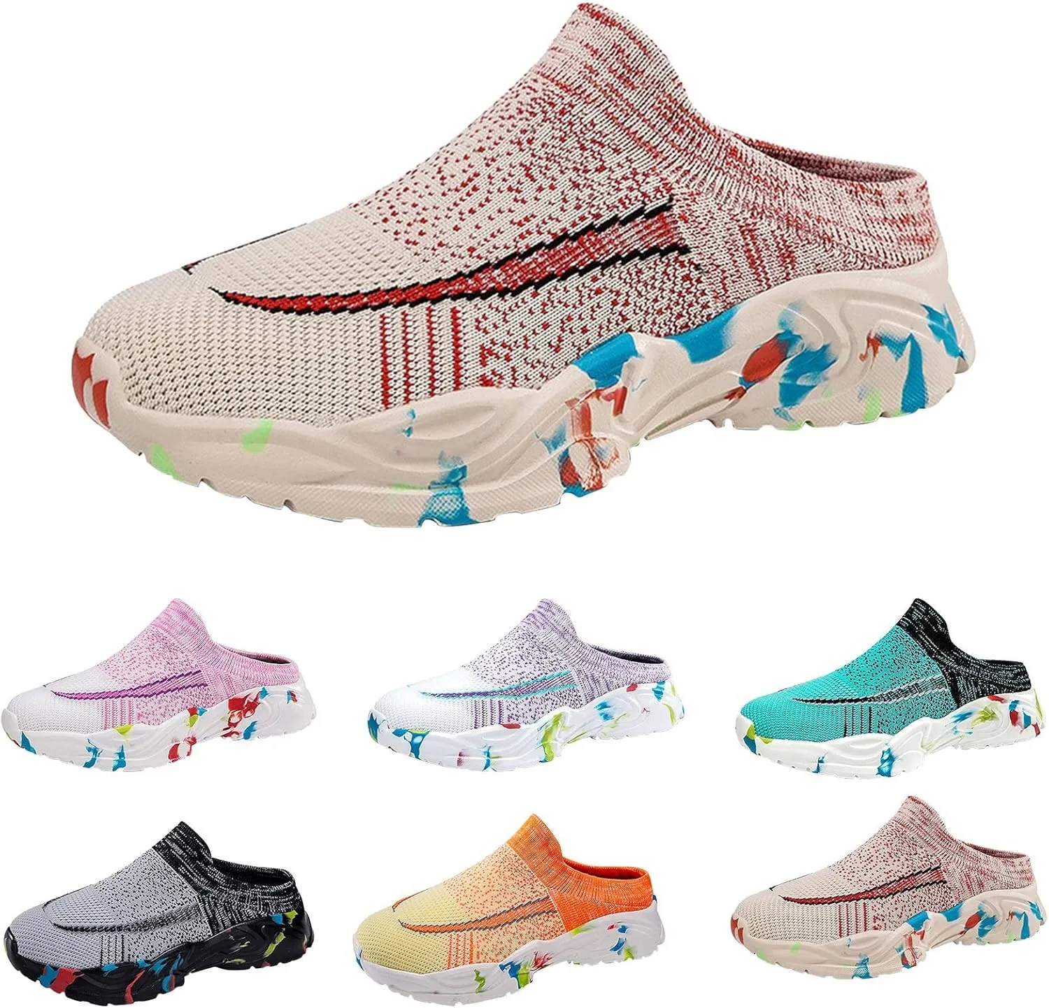 Womens Breathable Mesh Walking Mules Sneakers Running Shoes for Women Winter Casual Dress Shoes High Top Sneakers Black Tennis Shoe Casual Loafers