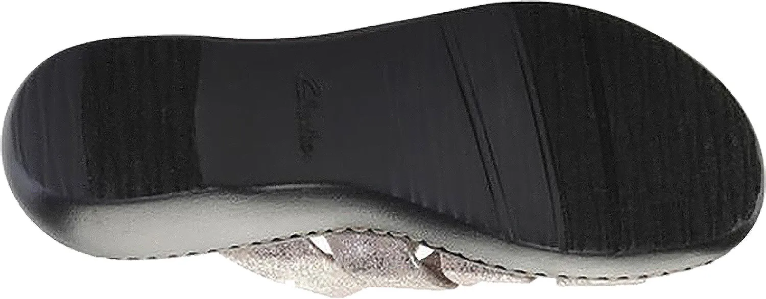 Women's Clarks Delana Jazz Pewter Metallic Leather