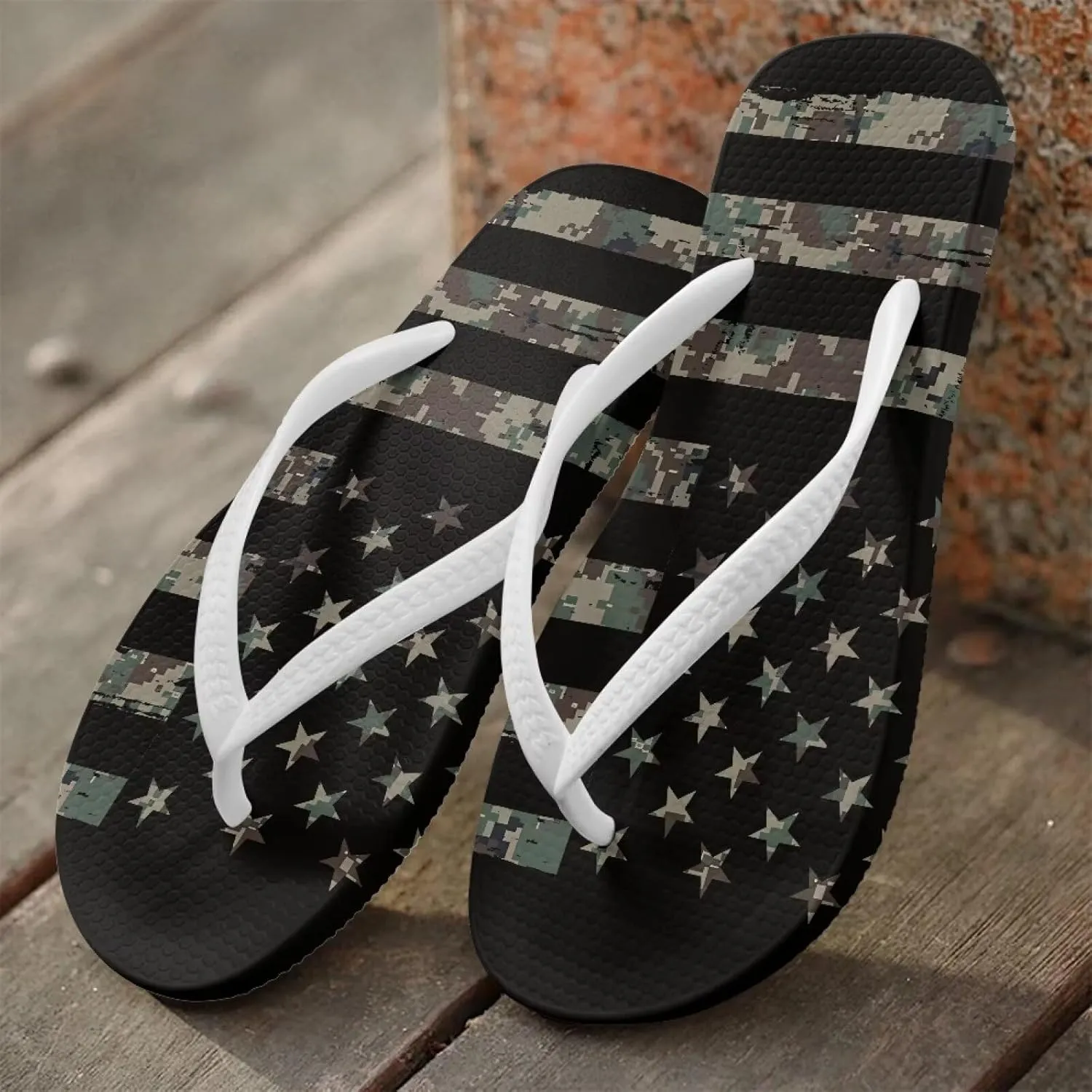 Women's Flip Flops Comfortable Summer Beach Sandals Slip On Walking Thong Sandals Women's Indoor Outdoor Slide Flat Sandal US Size 5.5-9.5
