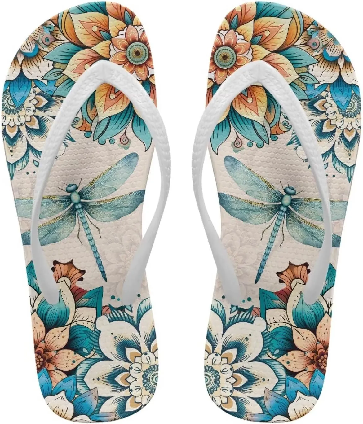 Women's Flip Flops Comfortable Summer Beach Sandals Slip On Walking Thong Sandals Women's Indoor Outdoor Slide Flat Sandal US Size 5.5-9.5