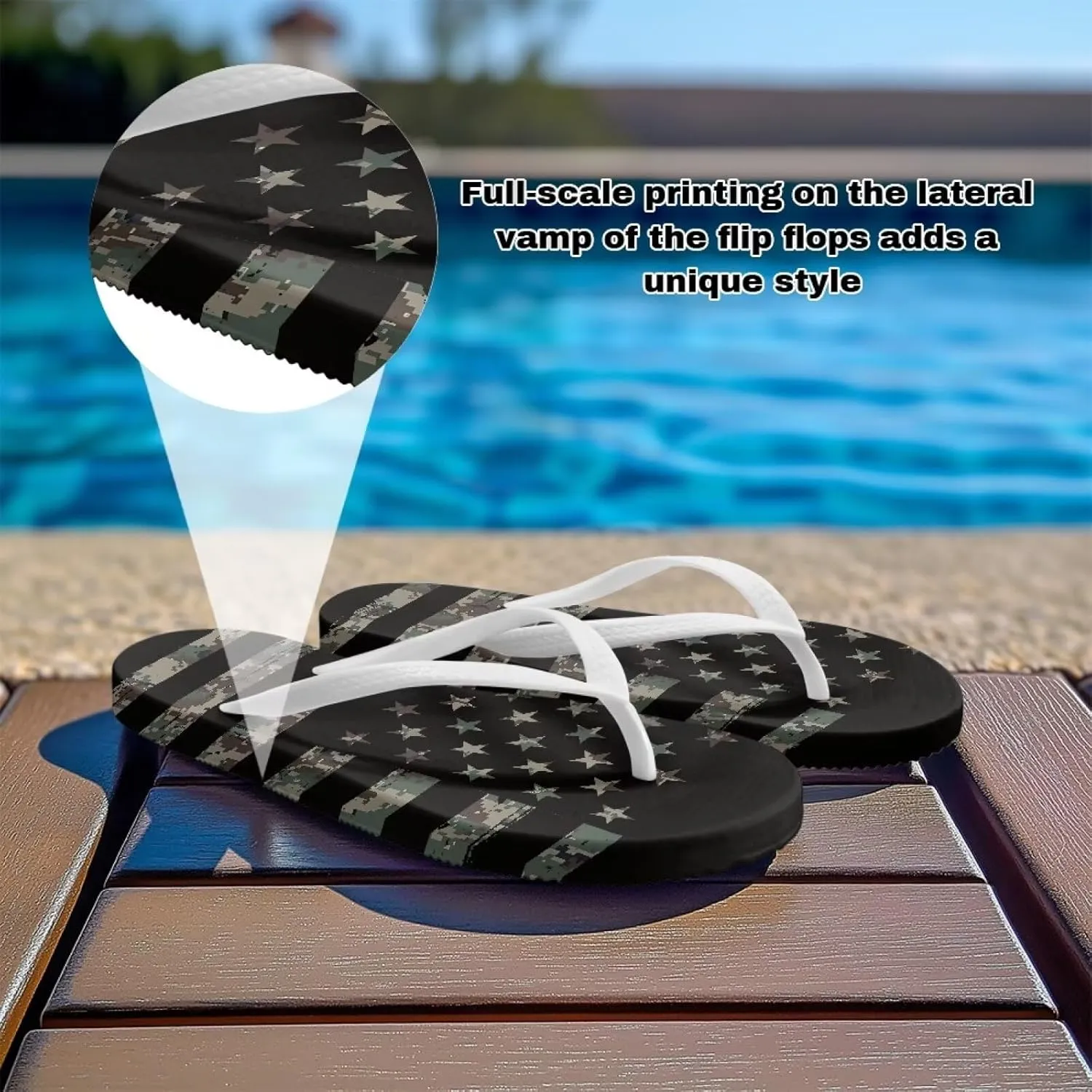 Women's Flip Flops Comfortable Summer Beach Sandals Slip On Walking Thong Sandals Women's Indoor Outdoor Slide Flat Sandal US Size 5.5-9.5