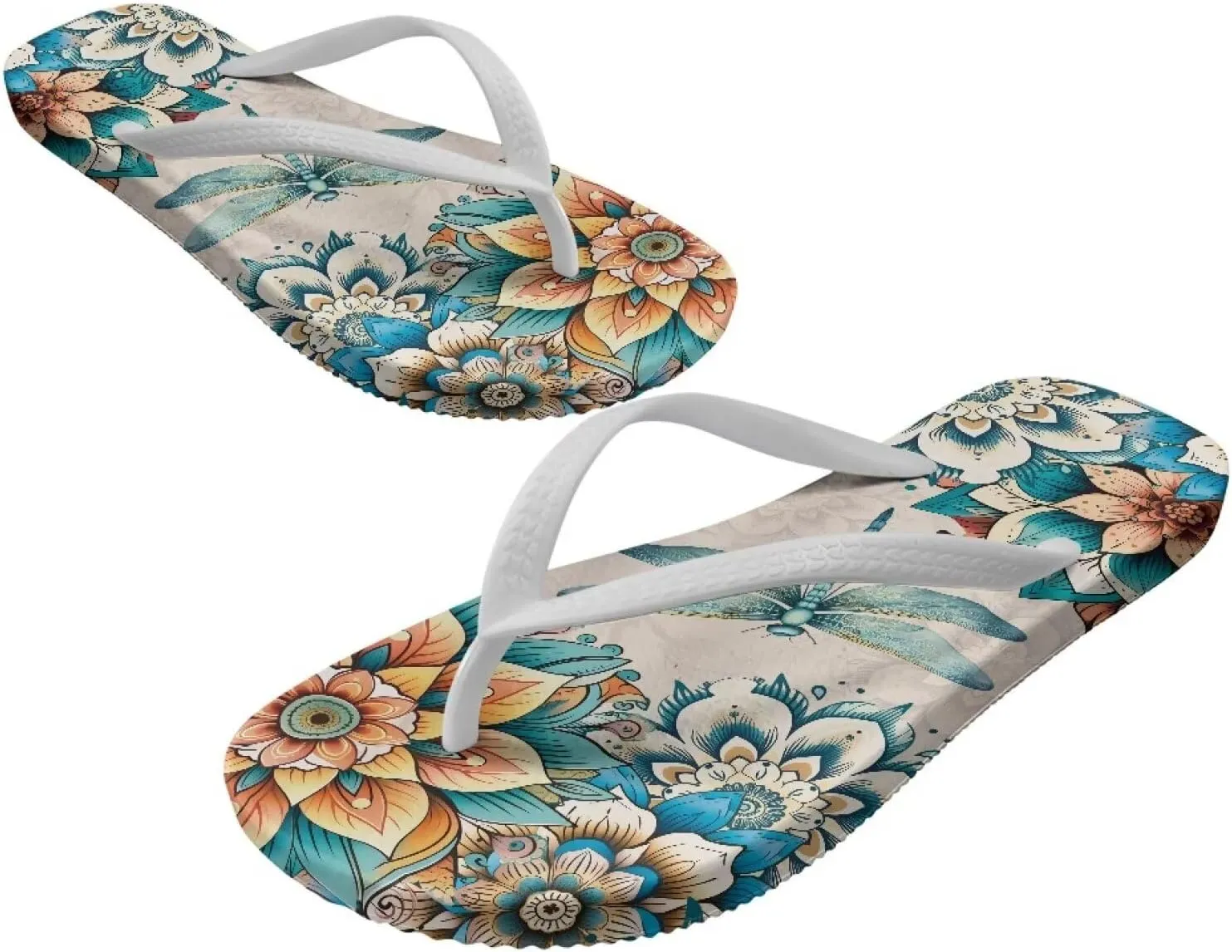 Women's Flip Flops Comfortable Summer Beach Sandals Slip On Walking Thong Sandals Women's Indoor Outdoor Slide Flat Sandal US Size 5.5-9.5