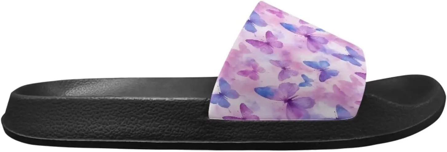 Women's Floral Printed Beach Sandals Non-Slip Soft Comfort Slide Sandals Cartoon Animal House Slippers Filp-Flops for Ladies Girls Gift for Wife Daughters Sisters Size 5-10