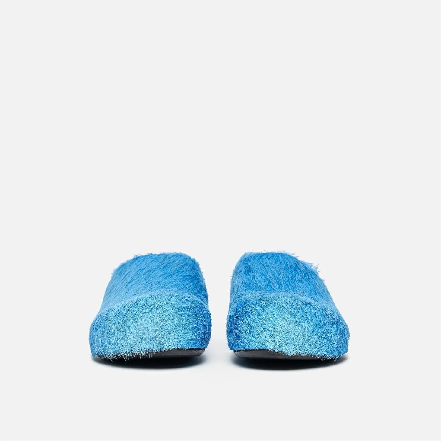 Women's Haired Fur Mules Round Toe Calf Hair Footbed Clogs Comfortable Casual Fall Mule Shoes