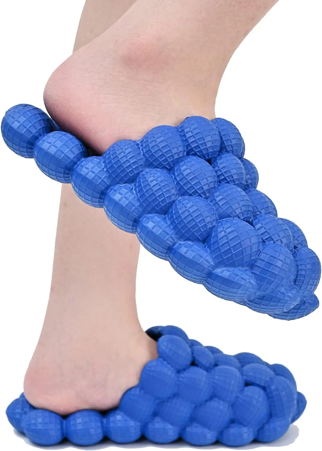 Womens Mens Massage Bubble Slides Slippers, Lychee Non-Slip Spa Slippers, Soft Breathable Stress Relief Slide Sandals For Gym Shower Bedroom Home Sandals