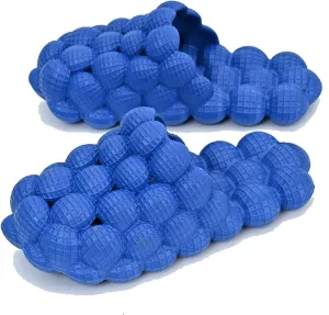 Womens Mens Massage Bubble Slides Slippers, Lychee Non-Slip Spa Slippers, Soft Breathable Stress Relief Slide Sandals For Gym Shower Bedroom Home Sandals
