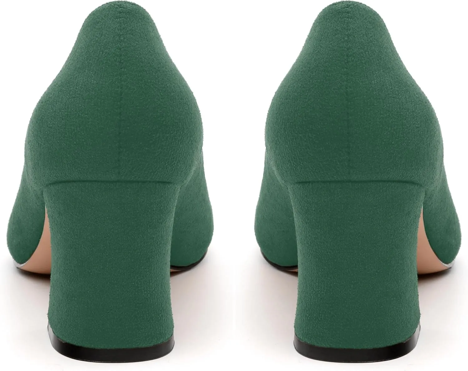 Women's Pointed Toe Mid Heel Pumps Slip On Fashion Closed Toe High Heel Shoes for Women