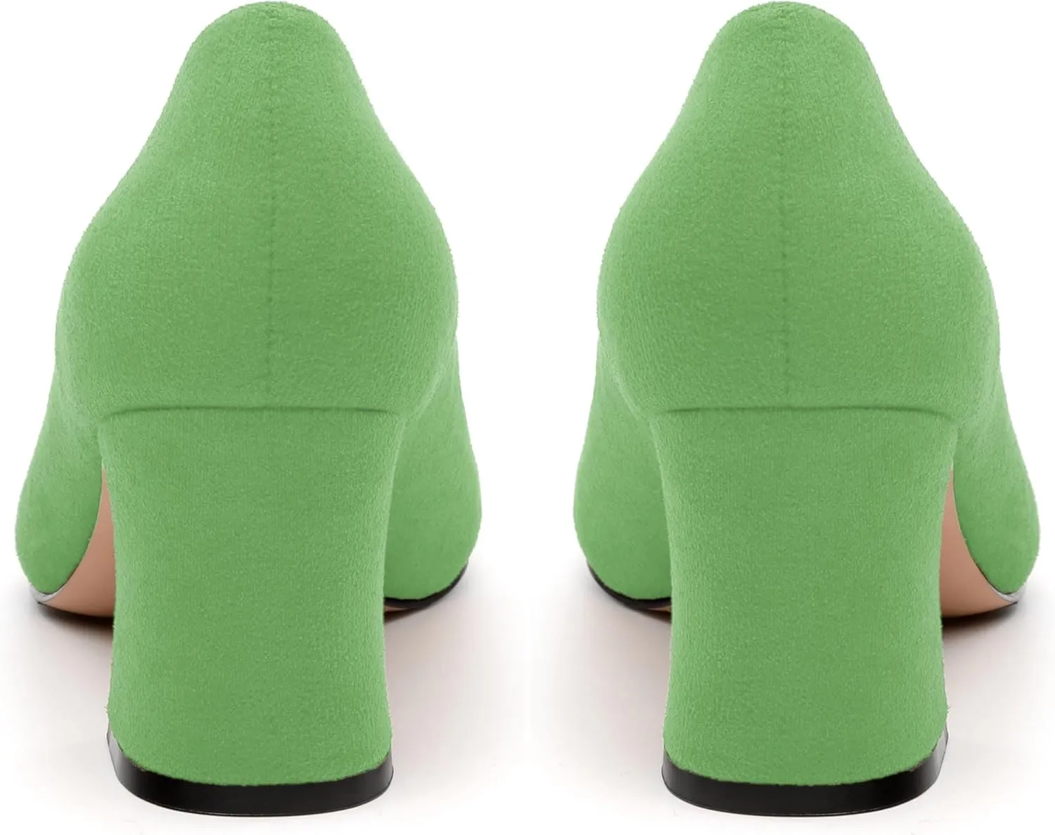 Women's Pointed Toe Mid Heel Pumps Slip On Fashion Closed Toe High Heel Shoes for Women