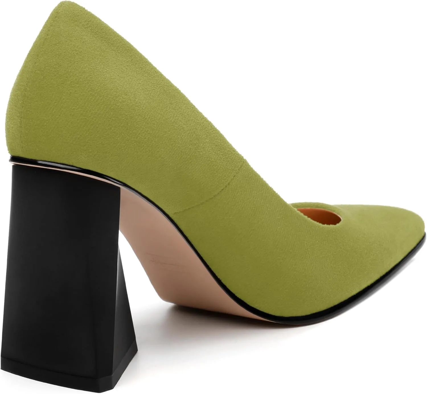 Women's Pumps, Pointed Closed Toe Chunky High Heels, Fashion Solid High Heel Shoes for Women