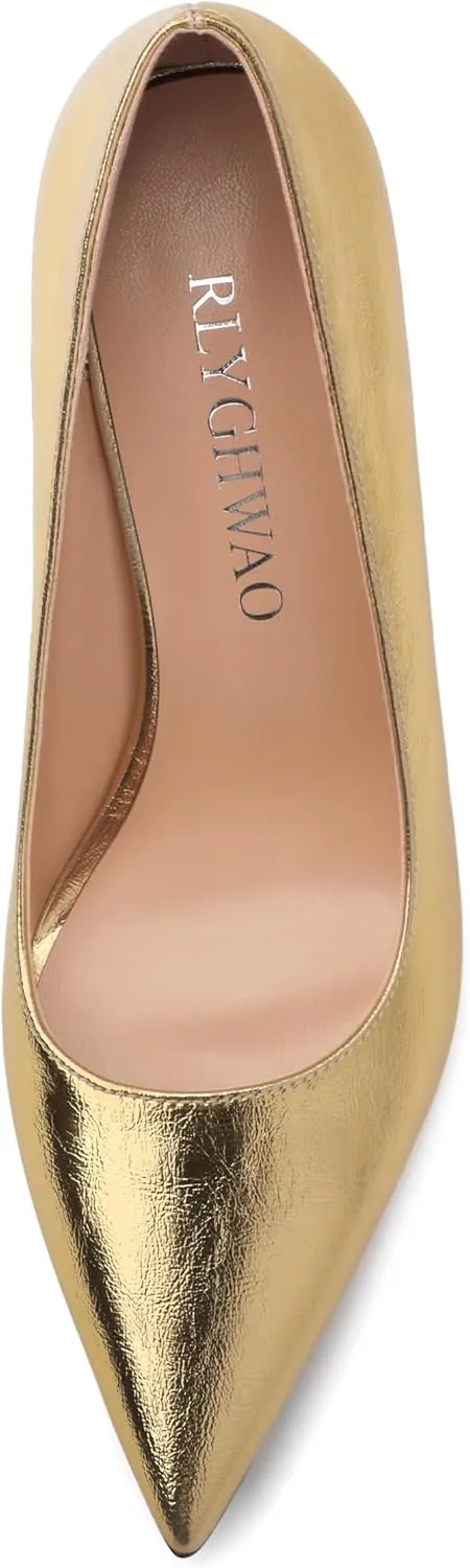 Women's Pumps, Pointed Closed Toe Stiletto High Heels, Fashion Solid High Heel Shoes for Women