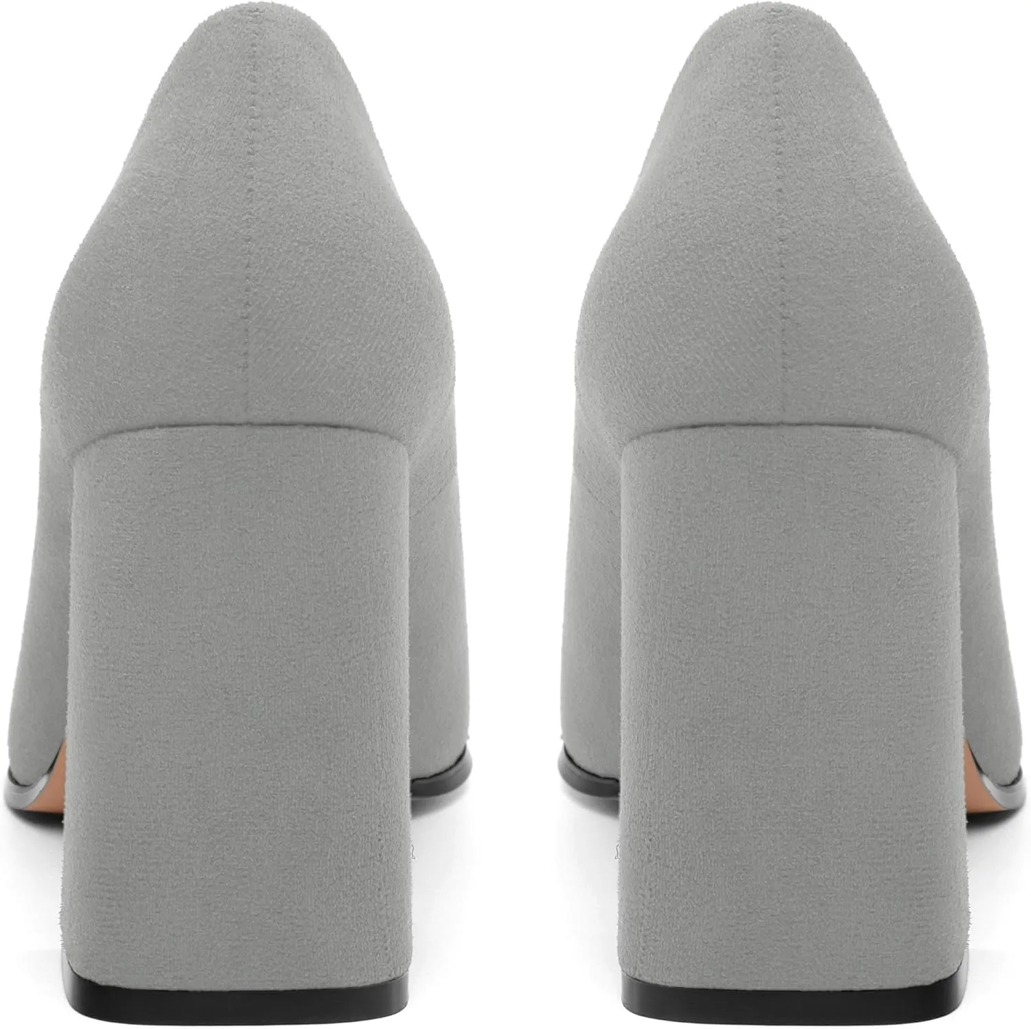 Women's Pumps, Pointed Toe Block High Heels, Slip On Fashion Chunky Heel Shoes for Women