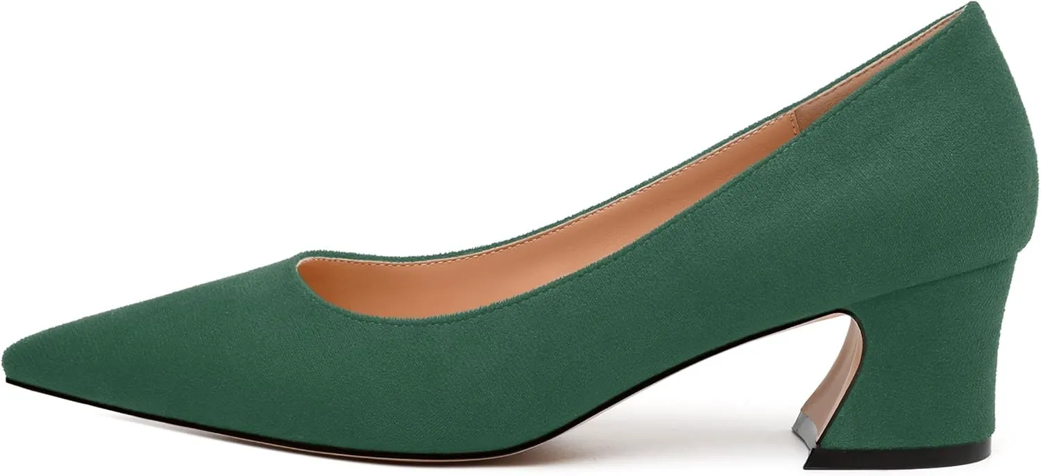 Women's Pumps, Pointed Toe Low Heel Shoes, Fashion Womens Dress Pumps for Daily Party Work