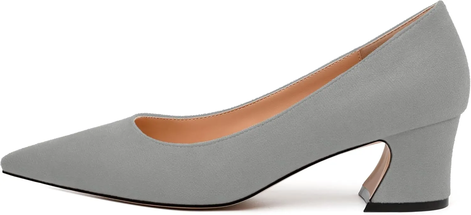 Women's Pumps, Pointed Toe Low Heel Shoes, Fashion Womens Dress Pumps for Daily Party Work