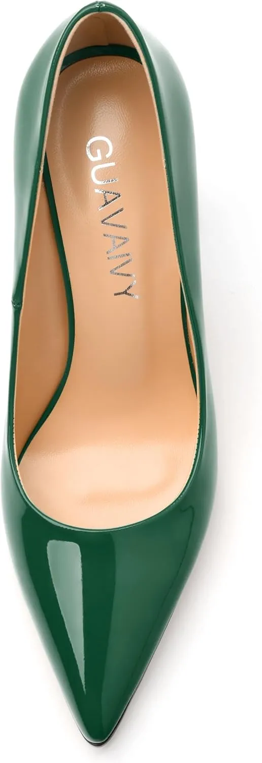 Women's Pumps, Pointed Toe Slip On High Heels, Fashion Chunky Heel Working Daily Office Wedding Party Shoes for Women