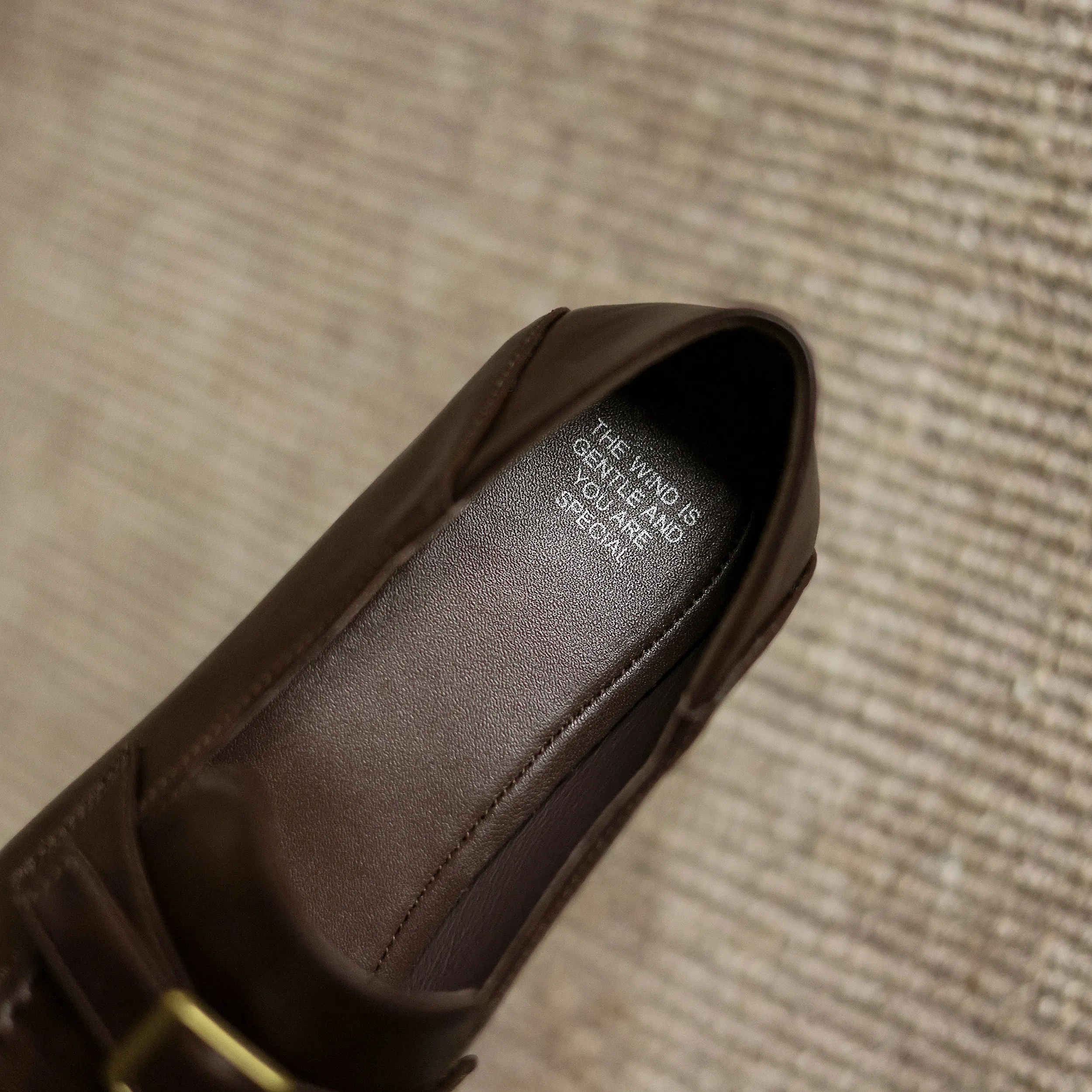 Women's Retro Buckle Up Mid Heel Chunky Heeled Loafers