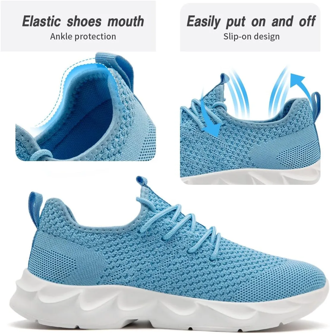 Womens Running Shoes Lightweight Breathable No Slip Sneakers Gym Athletic Workout Casual Sports Walking Tennis Shoes