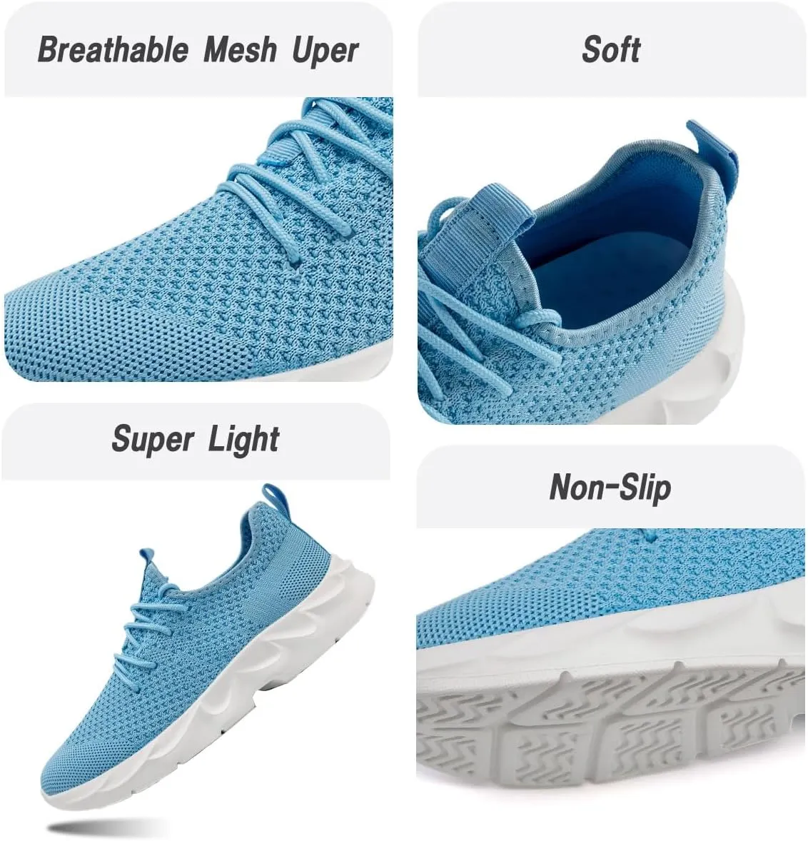 Womens Running Shoes Lightweight Breathable No Slip Sneakers Gym Athletic Workout Casual Sports Walking Tennis Shoes