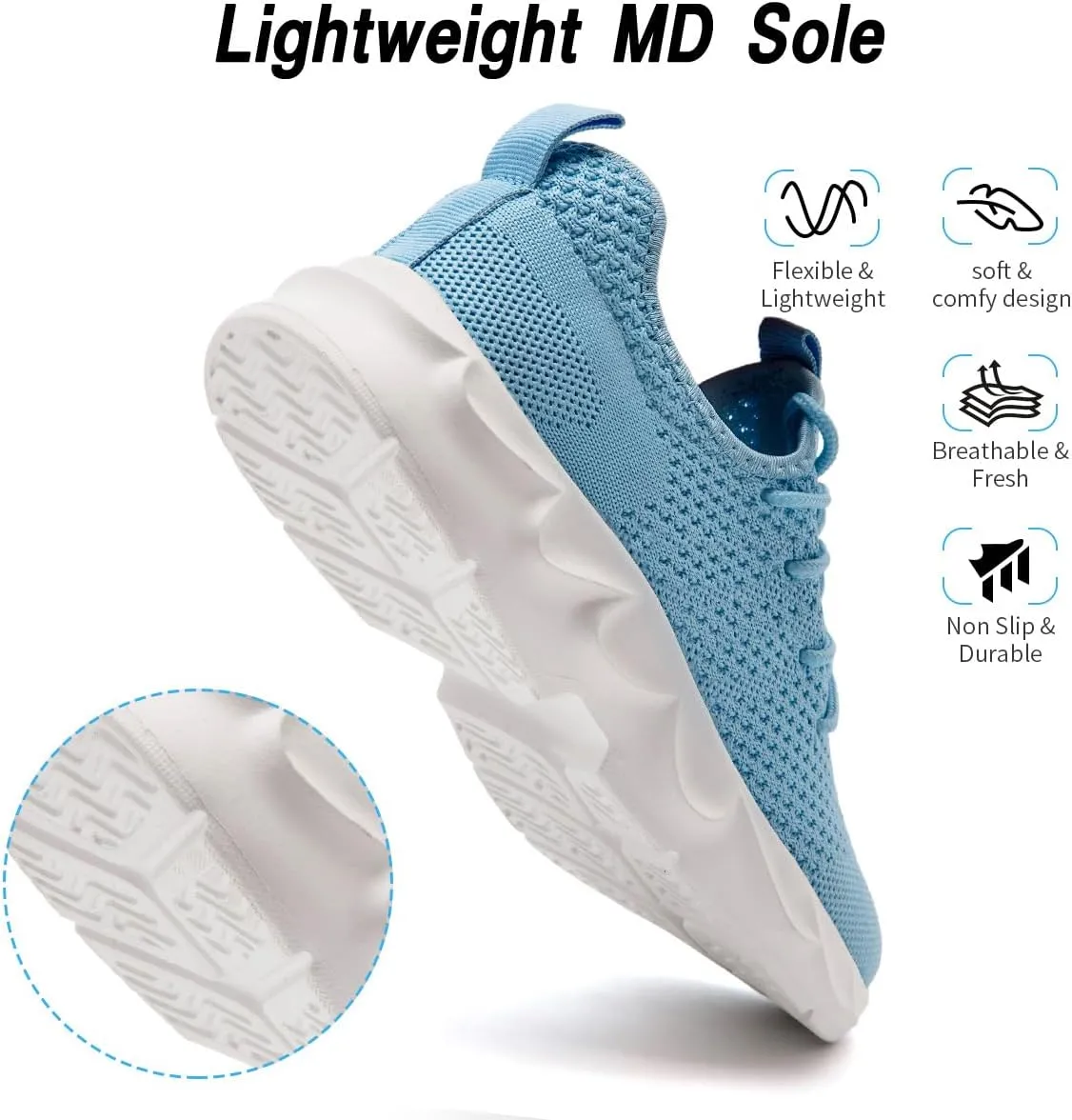 Womens Running Shoes Lightweight Breathable No Slip Sneakers Gym Athletic Workout Casual Sports Walking Tennis Shoes