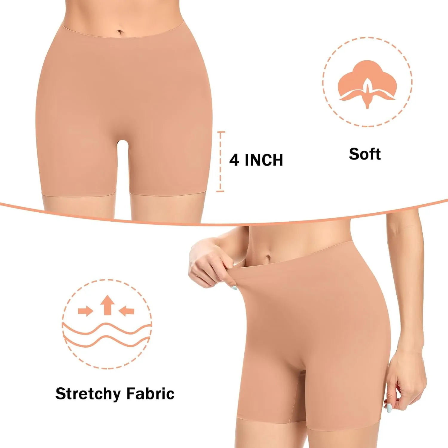 Womens Seamless Shaping Boyshorts Panties Tummy Control Underwear Slimming Shapewear Shorts