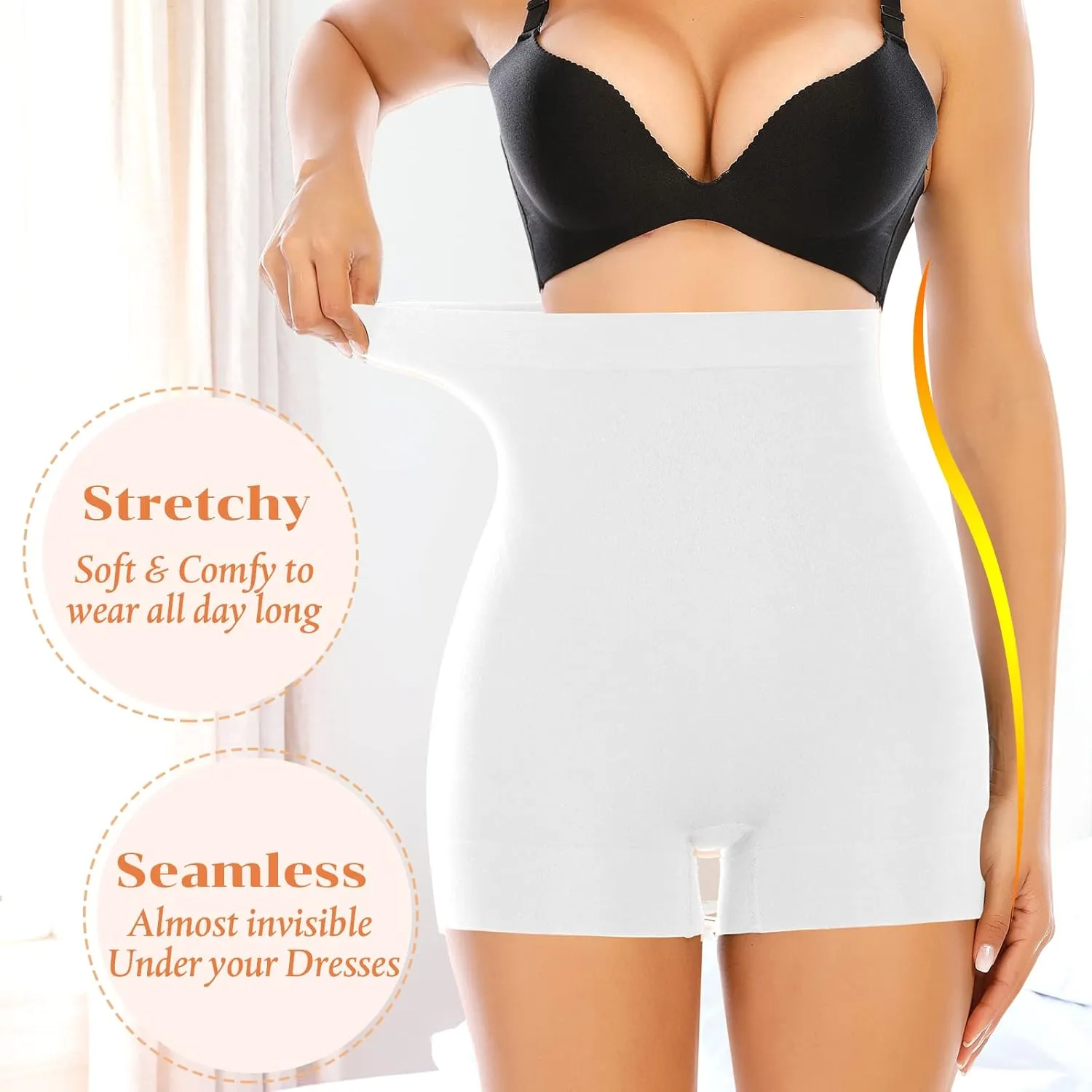 Womens Seamless Shaping Boyshorts Panties Tummy Control Underwear Slimming Shapewear Slip Shorts