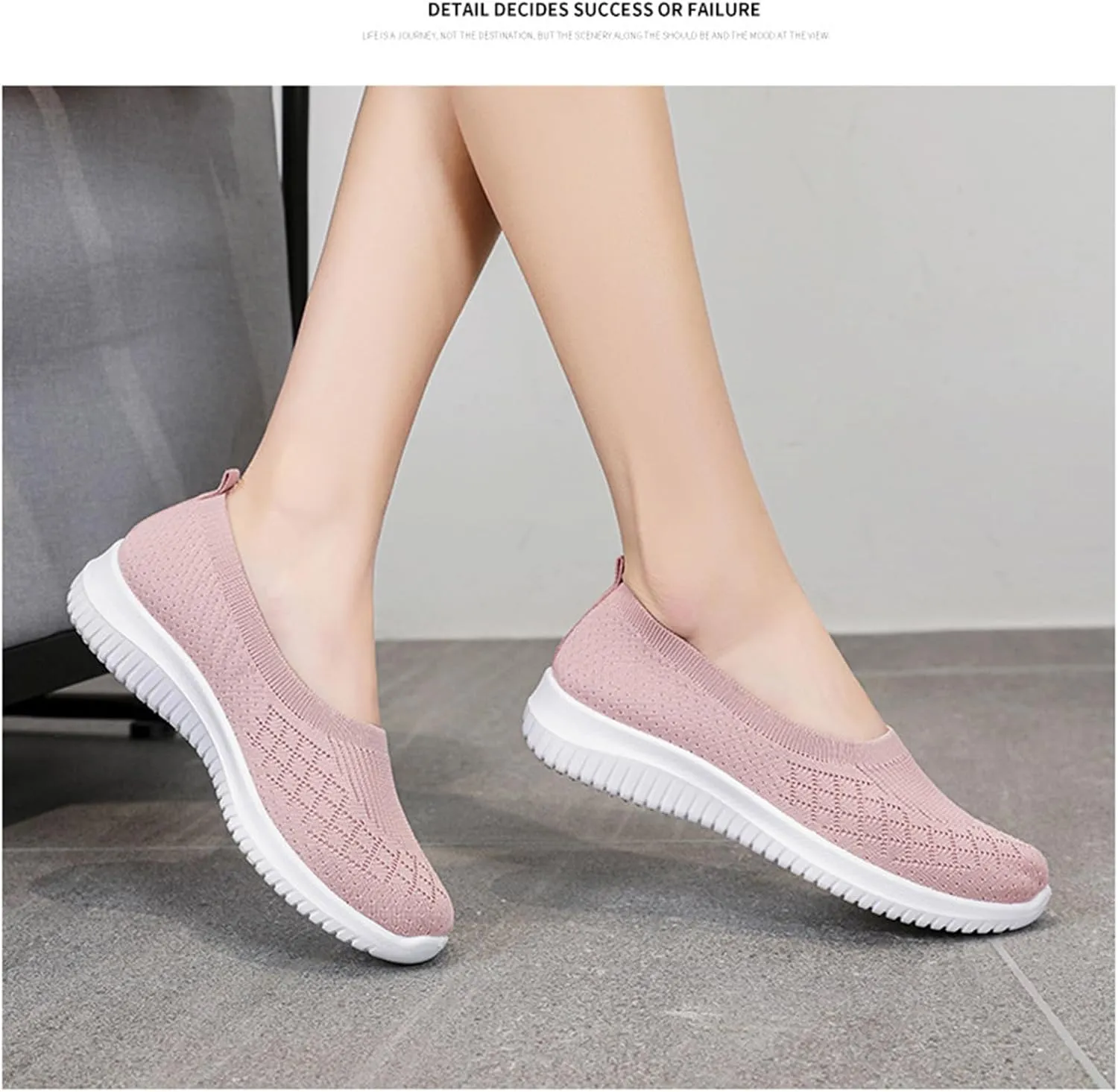 Womens Woven Orthopedic Breathable Soft Shoes Go Walking Women’s Breathable Walking Shoes Slip On Mesh Knitted Flats Gym Sneakers Lightweight Casual Easy Shoe Arch Support Orthopedic Flat Footwear