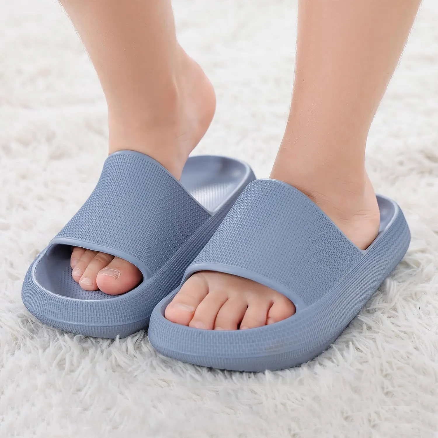 WYSBAOSHU Kids Cloud Slides Girls Boys Slip On Slide Sandals Comfort Non-Slip Thick Sole Slippers Summer Shower Shoes Pool Beach Water Shoes