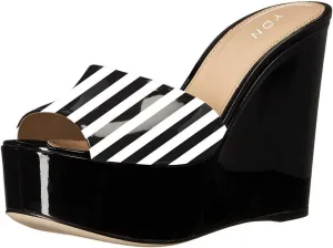 YDN Women High Heels Platform Mules Peep Toe Clogs Slip on Wedge Sandals Slide Backless Shoes Size 4-15 US