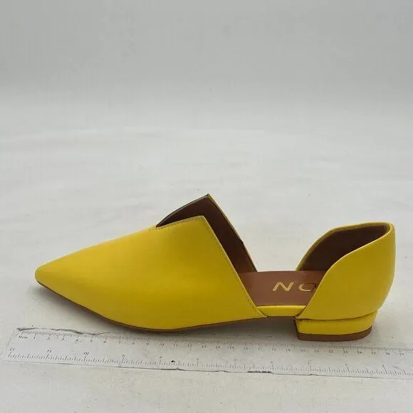 YDN Women Pointed Toe D'Orsay Ballet Flats V Cut Low Heels Slip On Office Dress