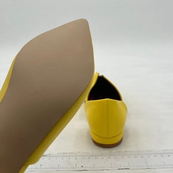 YDN Women Pointed Toe D'Orsay Ballet Flats V Cut Low Heels Slip On Office Dress