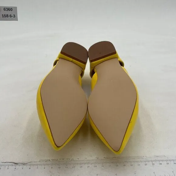 YDN Women Pointed Toe D'Orsay Ballet Flats V Cut Low Heels Slip On Office Dress