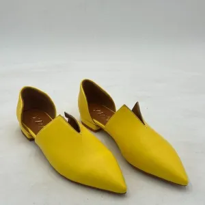 YDN Women Pointed Toe D'Orsay Ballet Flats V Cut Low Heels Slip On Office Dress