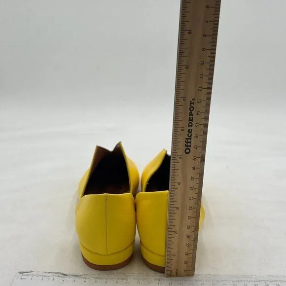 YDN Women Pointed Toe D'Orsay Ballet Flats V Cut Low Heels Slip On Office Dress
