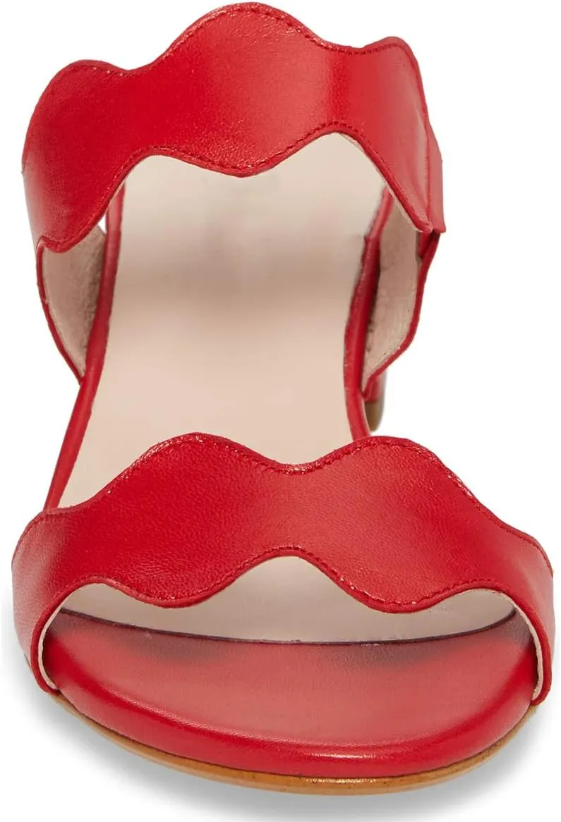 YDN Women Strappy Heeled Sandals Opentoe Mules Slip On Chunky Block Comfortable Walking Shoes