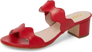 YDN Women Strappy Heeled Sandals Opentoe Mules Slip On Chunky Block Comfortable Walking Shoes