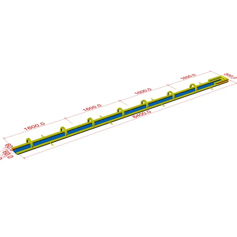 Yellow and Blue Inflatable Slip N Slide Water Slide