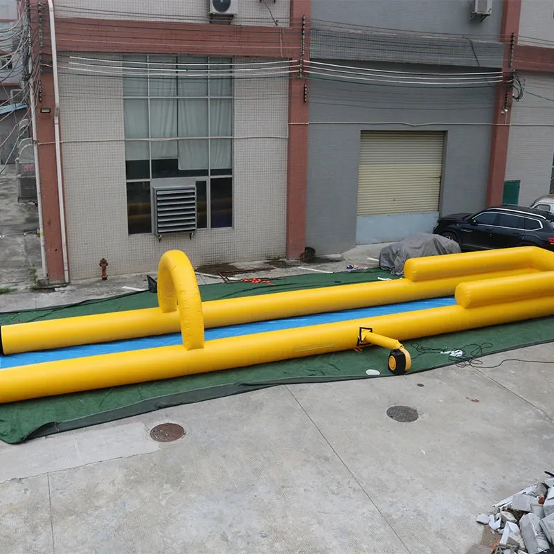 Yellow and Blue Inflatable Slip N Slide Water Slide