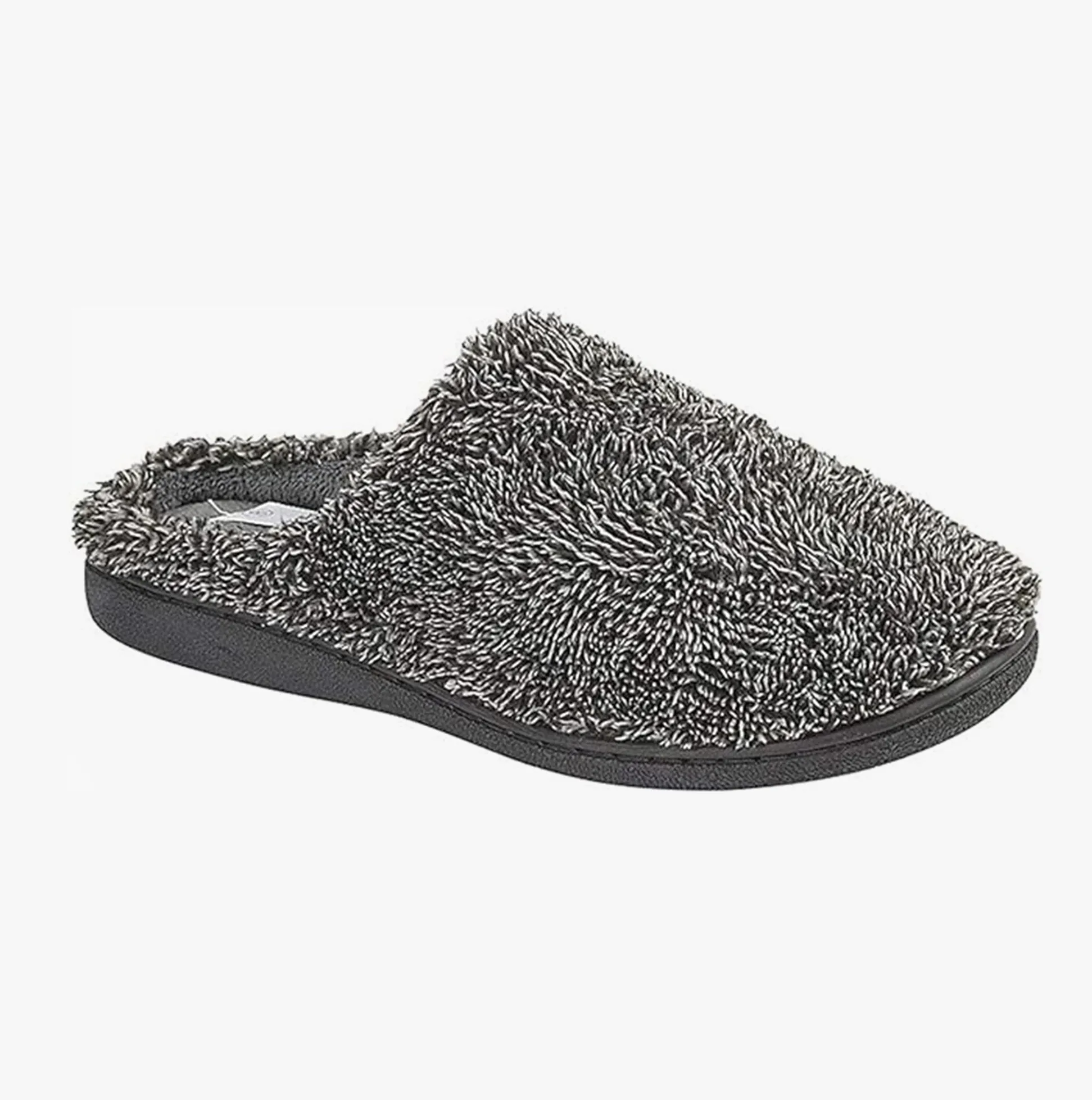 Zedzzz NOAH Mens Plush Velour Mule Slippers Grey