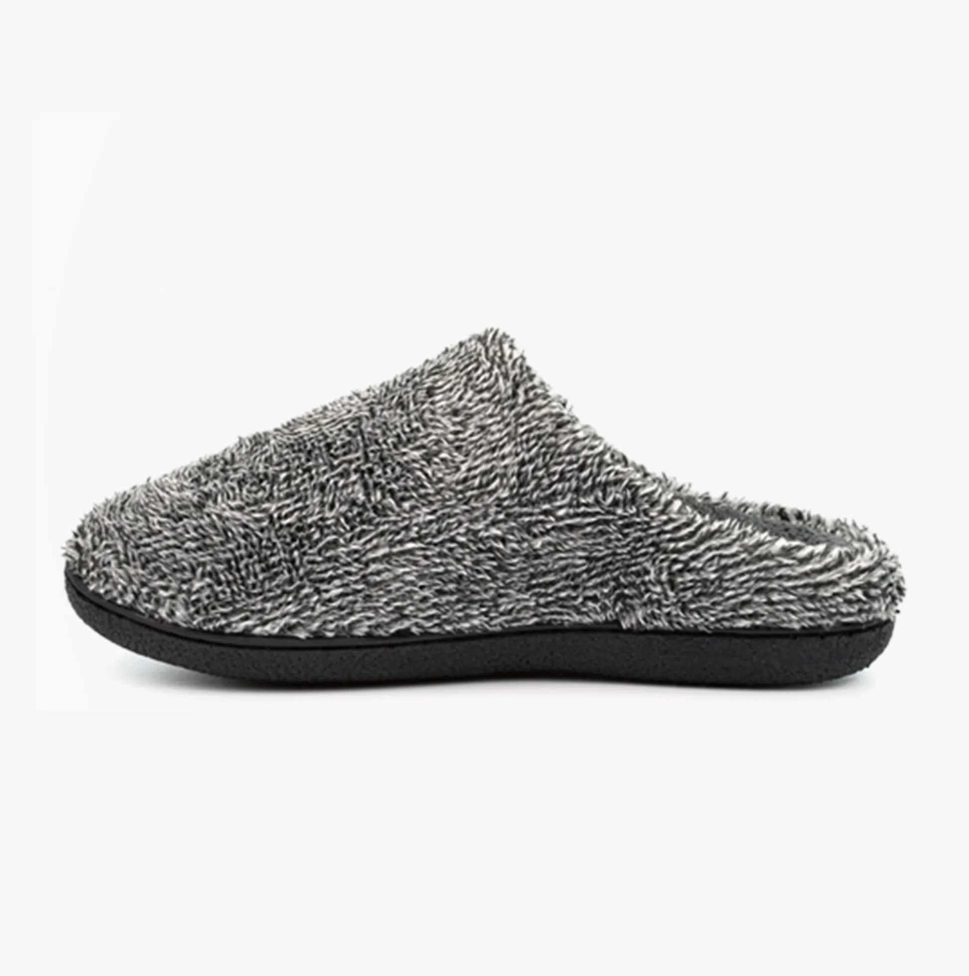 Zedzzz NOAH Mens Plush Velour Mule Slippers Grey
