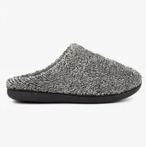 Zedzzz NOAH Mens Plush Velour Mule Slippers Grey
